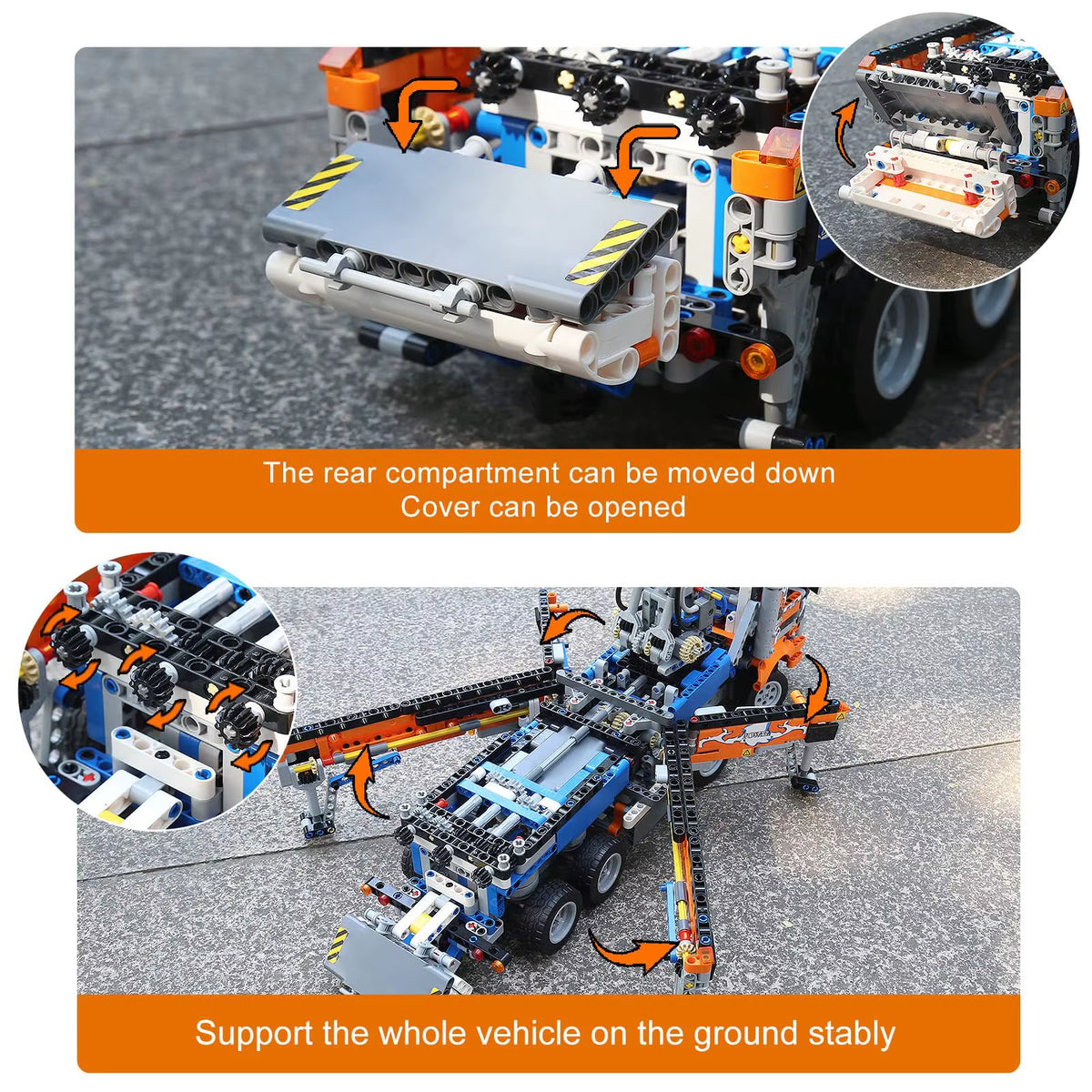Mould King 19014 Technical Car Toys the MOC-89879 Pneumatic Concrete Pump Truck Model Building Block Brick Kids Christmas Gifts