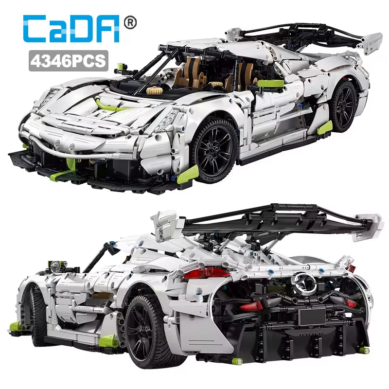 1:8 MOC 4346PCS Supercar City Racing Car Hypercar Building Blocks Sportscar Racing Vehicle Bricks Toys Children Kids Gifts