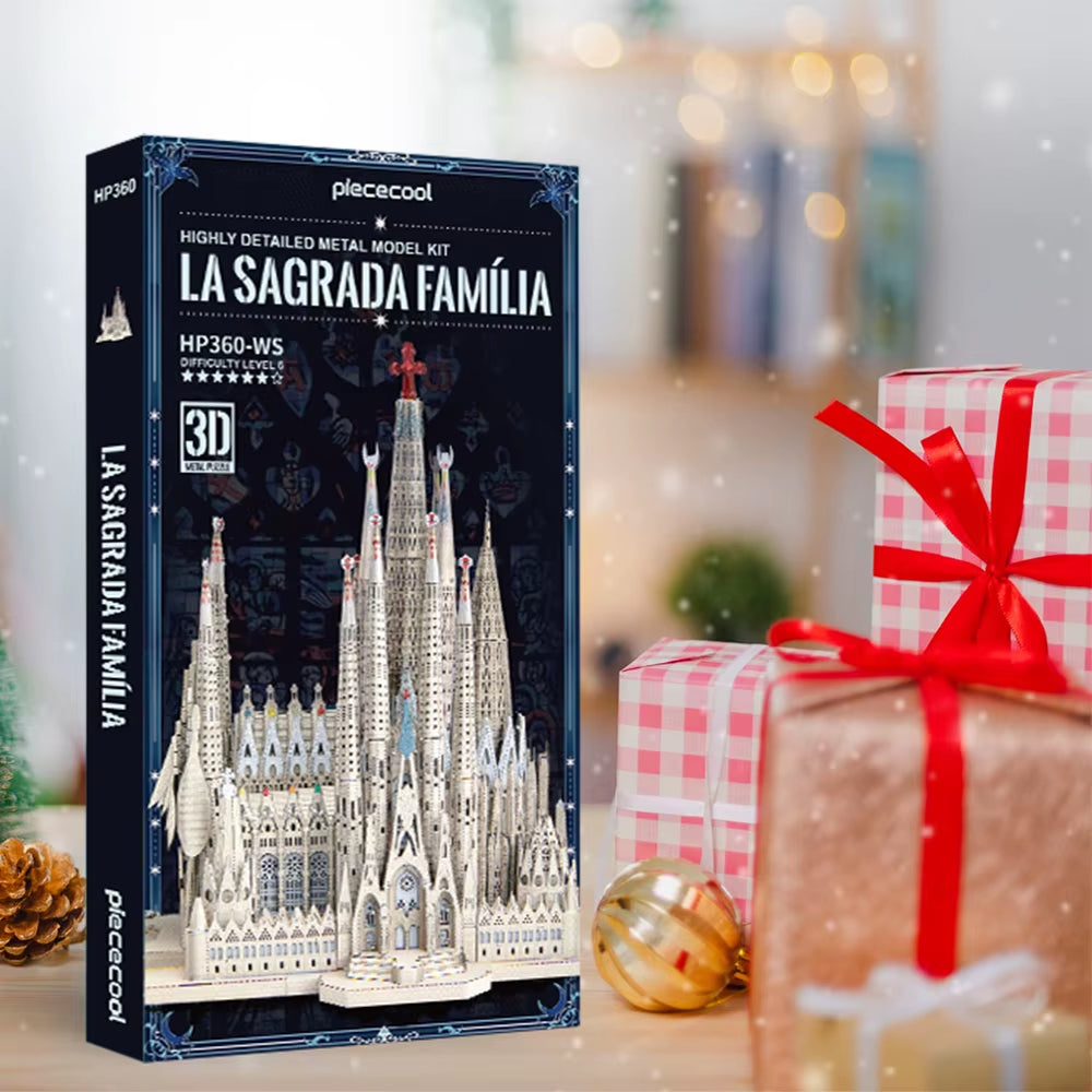 3D Metal Puzzles La Sagrada Família Model Building Kits Jigsaw Toy DIY Set for Adult Collection Building Blocks