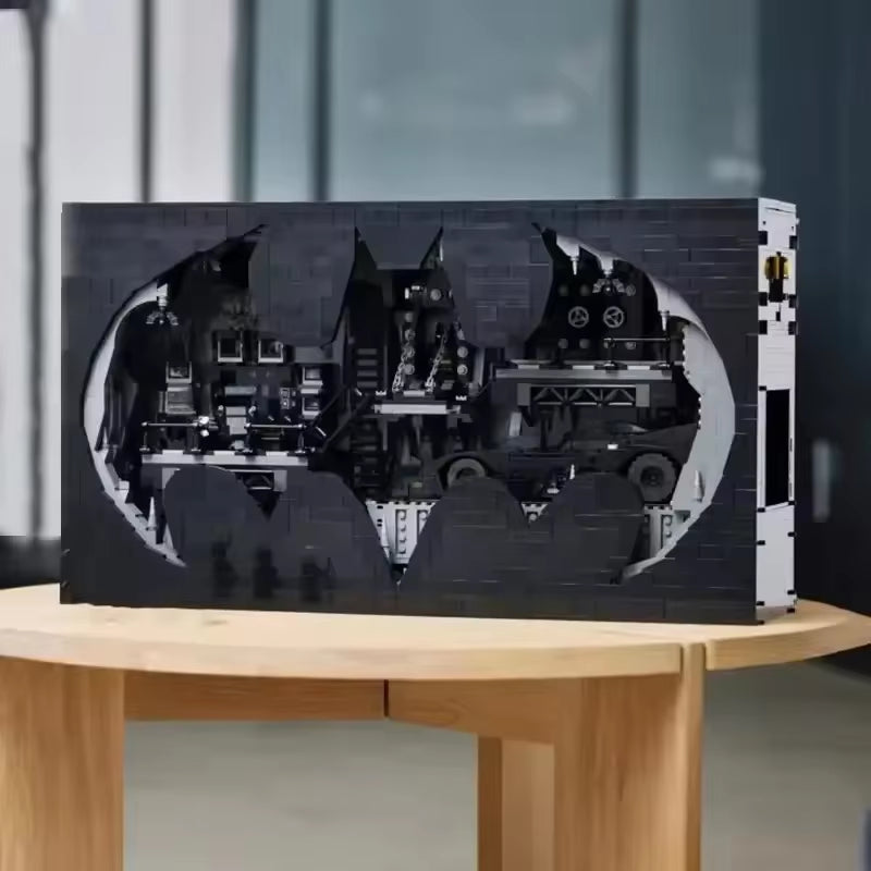 3981Pcs S0923 87075 3981Pcs 76252 Batcave Shadow Box Famous Movie Building Blocks Bricks Toys for Kids Boys Adult Birthday Gifts