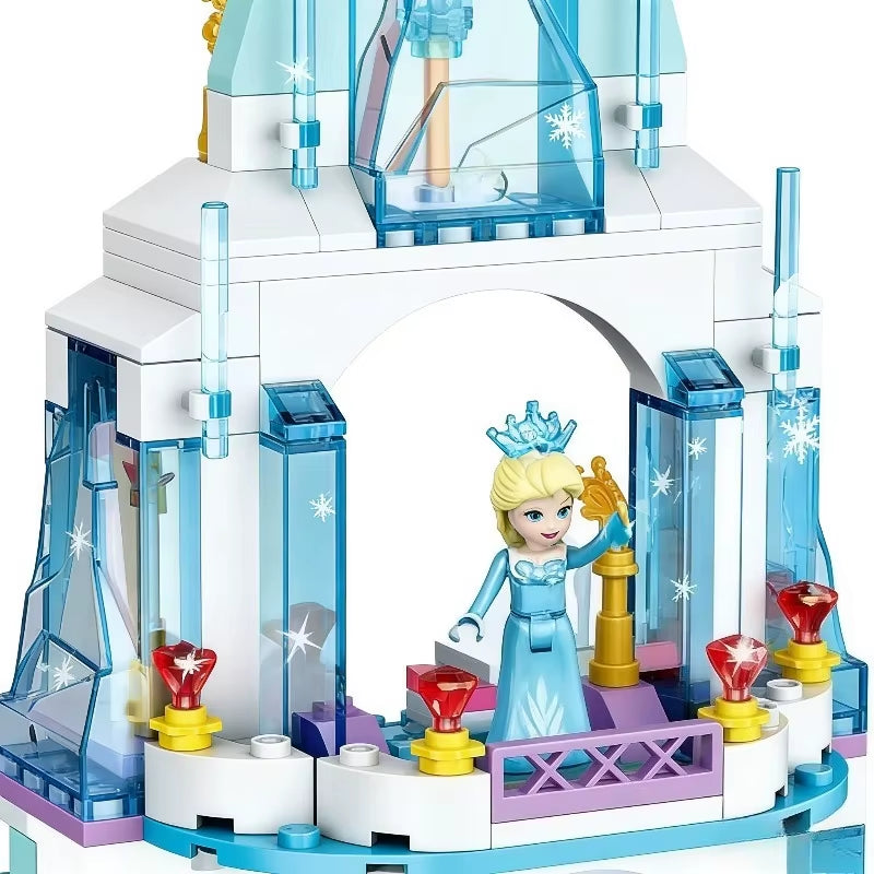Elsa Magic Castle Building Blocks from Frozen Princess Series for Girls Kids' Assembly Toy