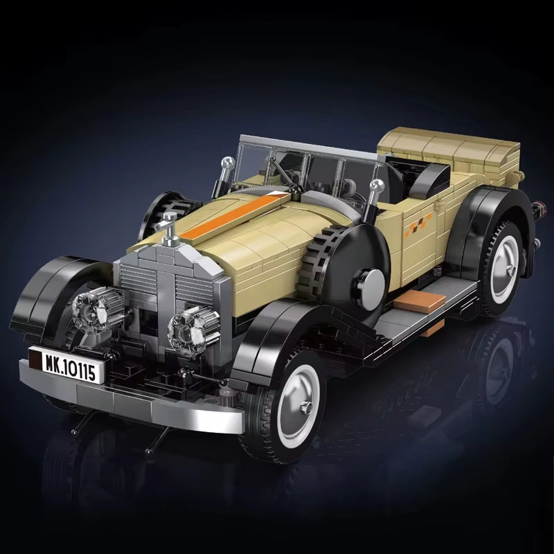 Mould King DIY 10115 Technical Car Toys the Phantom Vintage Car Building Block Assembly Old Time Car Universal for Boys and Girl