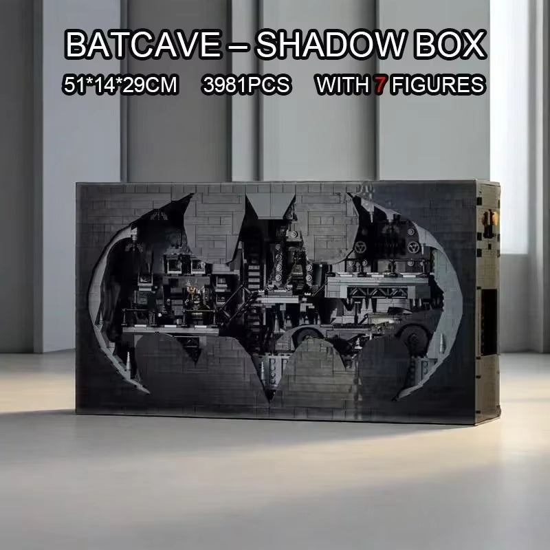 3981Pcs S0923 87075 3981Pcs 76252 Batcave Shadow Box Famous Movie Building Blocks Bricks Toys for Kids Boys Adult Birthday Gifts