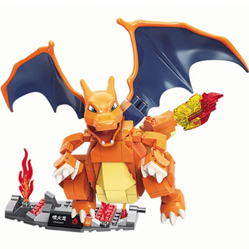 Pokemon Anime Cartoon Pikachu Bulbasaur Building Blocks Bricks Sets Movie Dolls Model Kids Toys for Children Gift