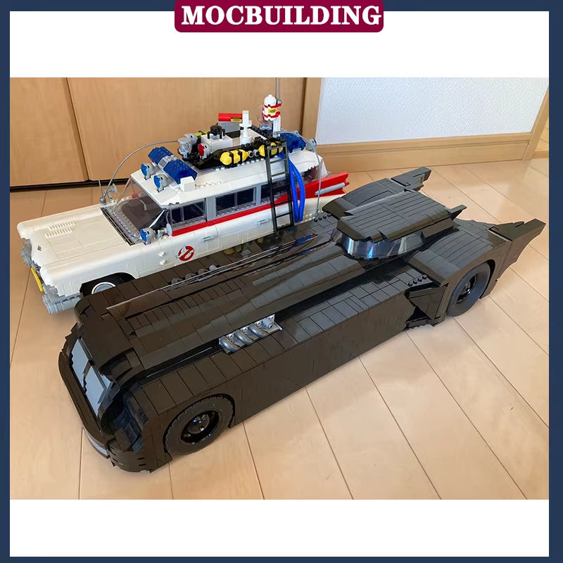Black Sports Car Batmobile UCS Model Building Block the Animated Series Film Transportation Vehicle MOC Children'S Toy Gift
