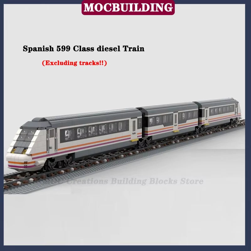 MOC Modern City Railway Station Model Building Block Assembly Street View Building Collection Series Toy Gift Set