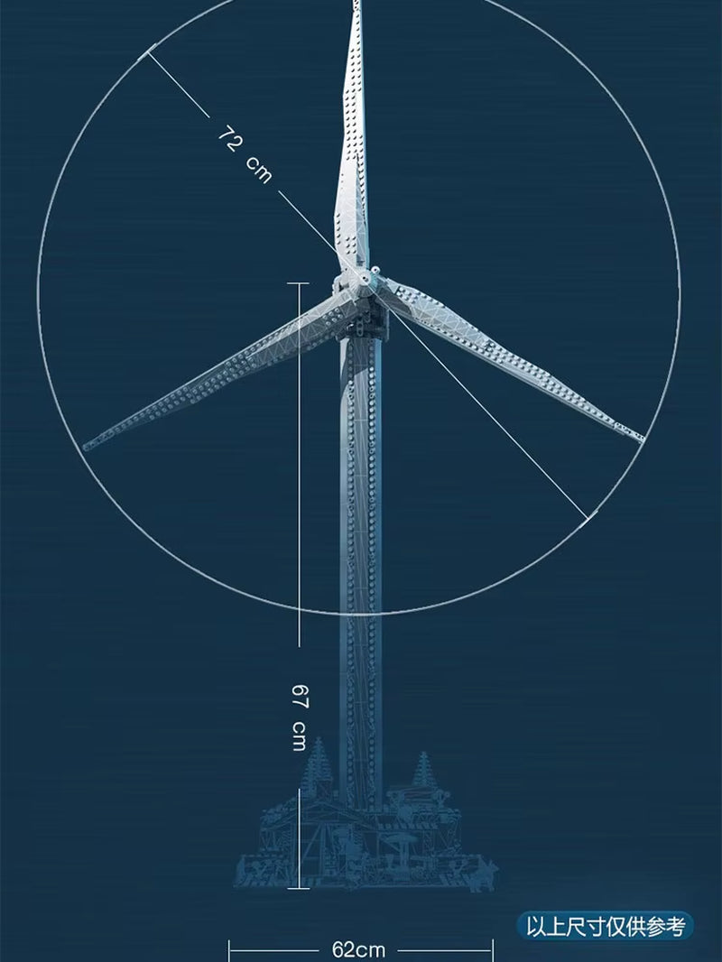 844PCS Creative Series Vestas Wind Turbine Building Blocks Electric Windmill Generator Model 10268 Bricks Toys for Boy Kids Gift