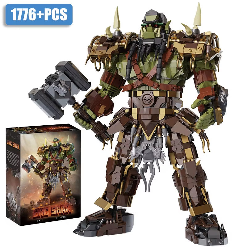 Game Series Warcraft MOC 1776Pcs ORC Thrall Figures Building Blocks Bricks Set Assemble Orcs Model Toys for Chilren Boys Gifts