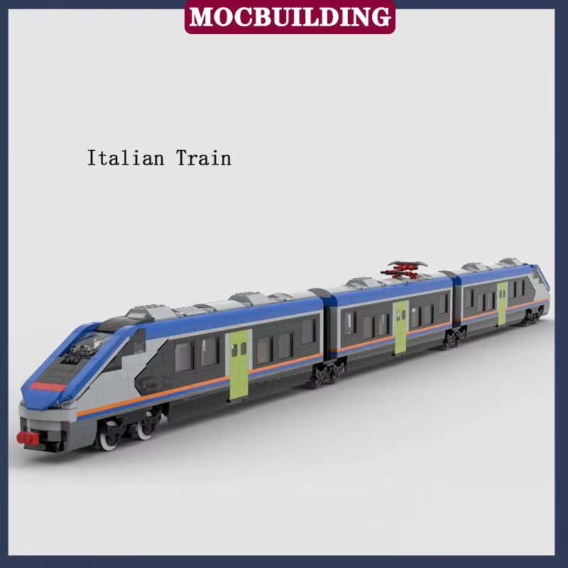 MOC Modern City Railway Station Model Building Block Assembly Street View Building Collection Series Toy Gift Set