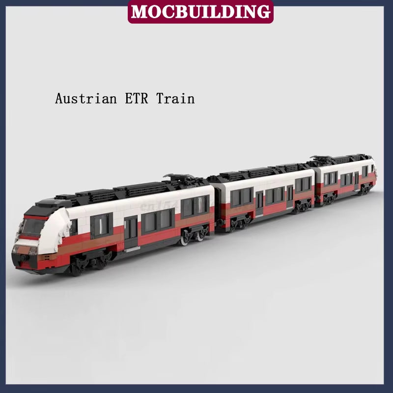 MOC Modern City Railway Station Model Building Block Assembly Street View Building Collection Series Toy Gift Set