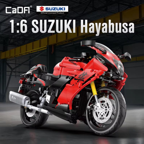 1043PCS  1:6 Scale Replica "Suzuki Hayabusa" 25Th Anniversary Commemorative Edition Building Block Set