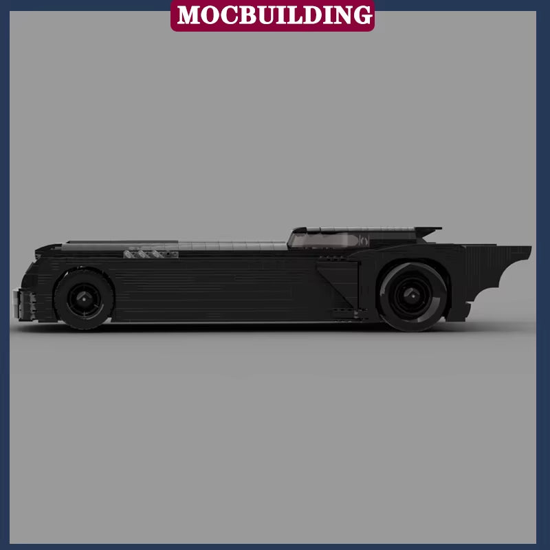 Black Sports Car Batmobile UCS Model Building Block the Animated Series Film Transportation Vehicle MOC Children'S Toy Gift