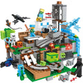 The Cave Village Special Edition Building Blocks with Steve Action Figures Compatible My World Set Toy