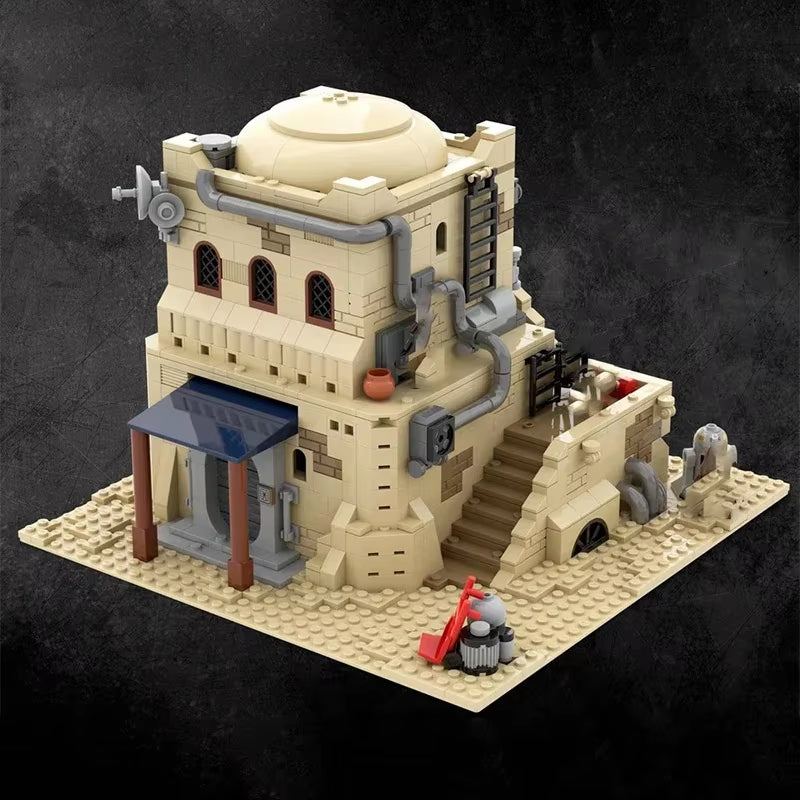 Moc Desert House Village Star Movie Tatooine Mos Eisley Cantina Compatible 75290 Building Blocks Bricks War Base Toy Present