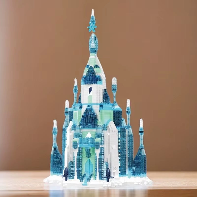 1700Pcs Frozen Princess Elsa Castle Building Blocks Mini Diamond Particle Puzzle Assembly Christmas Children'S Toy Gift