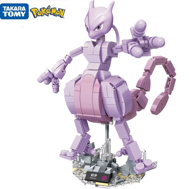 Pokemon Anime Cartoon Pikachu Bulbasaur Building Blocks Bricks Sets Movie Dolls Model Kids Toys for Children Gift