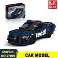 Mould King 27090 City Police Car Technical Racing Car Speed Building Blocks Racer Sports Vehicle Moc Model Educational Brick Toy