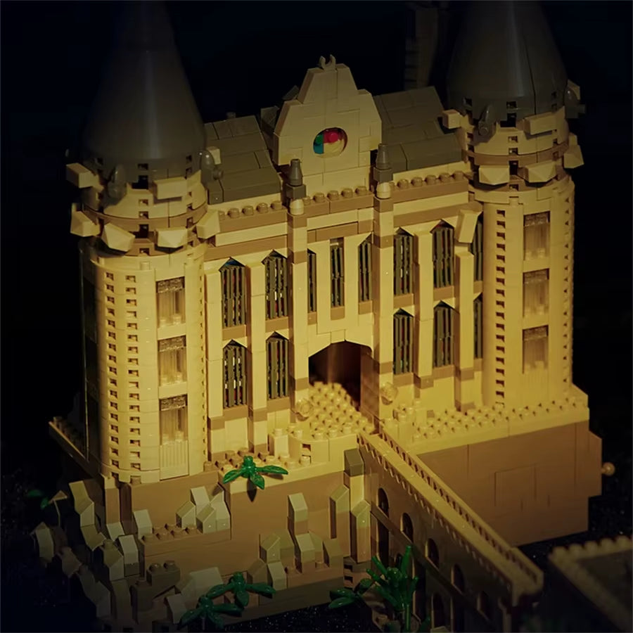 2025 MOC Magic Hogwarts Castle Micro Building Blocks Creative Architecture Scenery Model Kit Kids Christmas Birthday Gifts