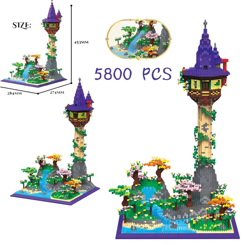 Rapunzel Castle Snow White Castle Puzzle Assembled Building Blocks Children'S Birthday Toy Gift 43187 41156 Frozen