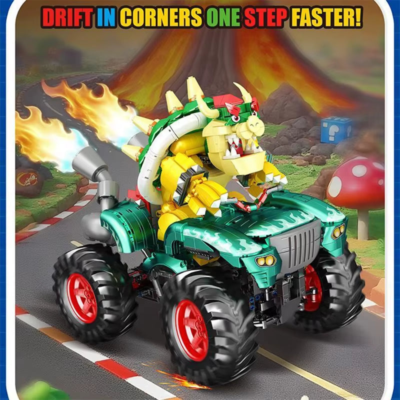Hot Toy Mario Kart Cool Overlord Creative Building Block Model Home Decoration Children Adult Christmas Birthday Gifts 1588PCS