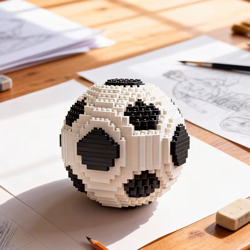 Micro Building Blocks 3D Basketball Football Puzzle Model Decor Ball with Hidden Creative Toy Mini Stacking Brick Kid Adult Gift
