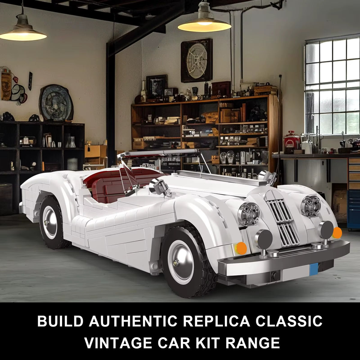Mould King 10236 Technical Car Toys the XK140 Vintage Car Building Block Assembly Oldtime Car Model Brick Kids Christmas Gift