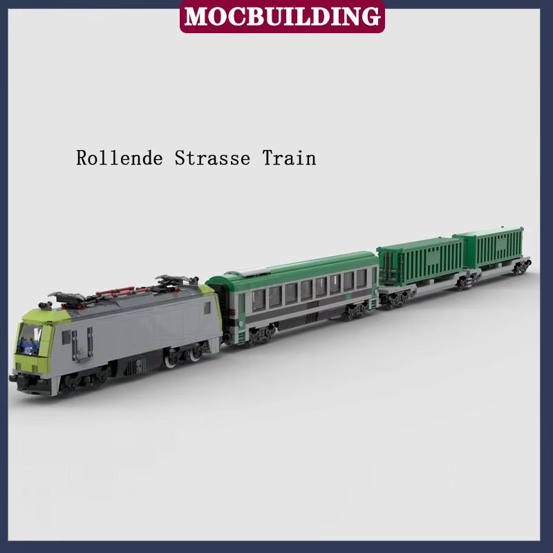 MOC Modern City Railway Station Model Building Block Assembly Street View Building Collection Series Toy Gift Set
