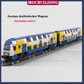MOC Modern City Railway Station Model Building Block Assembly Street View Building Collection Series Toy Gift Set