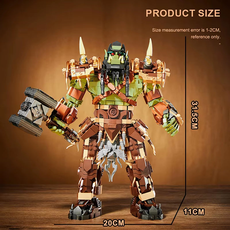 Game Series Warcraft MOC 1776Pcs ORC Thrall Figures Building Blocks Bricks Set Assemble Orcs Model Toys for Chilren Boys Gifts