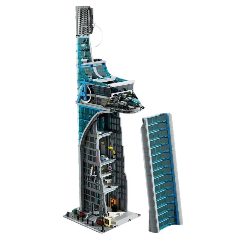 2025 New 5201Pcs Avengers Tower with Figures Architecture Street View for Birthday Christmas Gifts