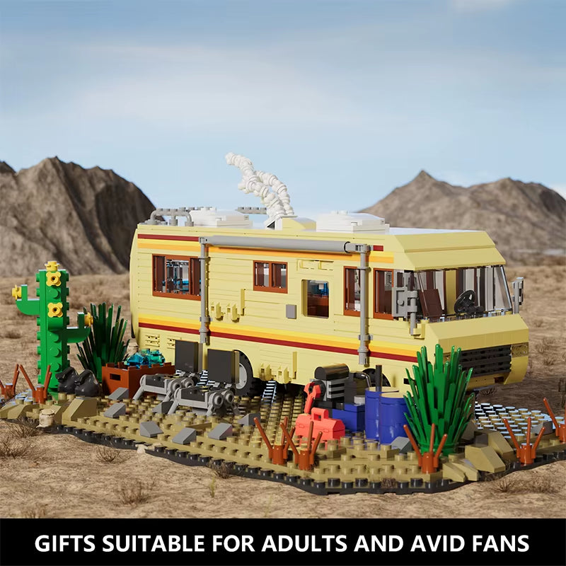 Technical Breaking Bad RV Adventure Camper Bus Car Model Building Blocks Fit Car Vehicle Assemble Bricks Toys for Boys Avid Fans