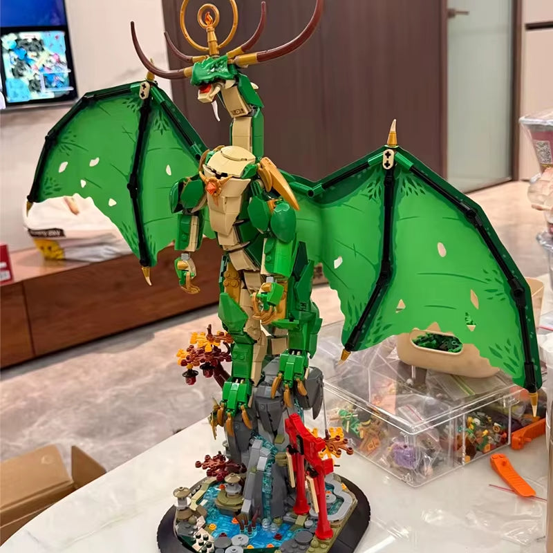 2025 New 1650Pcs Ninja Figures Wu Guards Guardian Dragon 71847 Mech Building Blocks Puzzle Model Toy Birthday Christmas Gifts