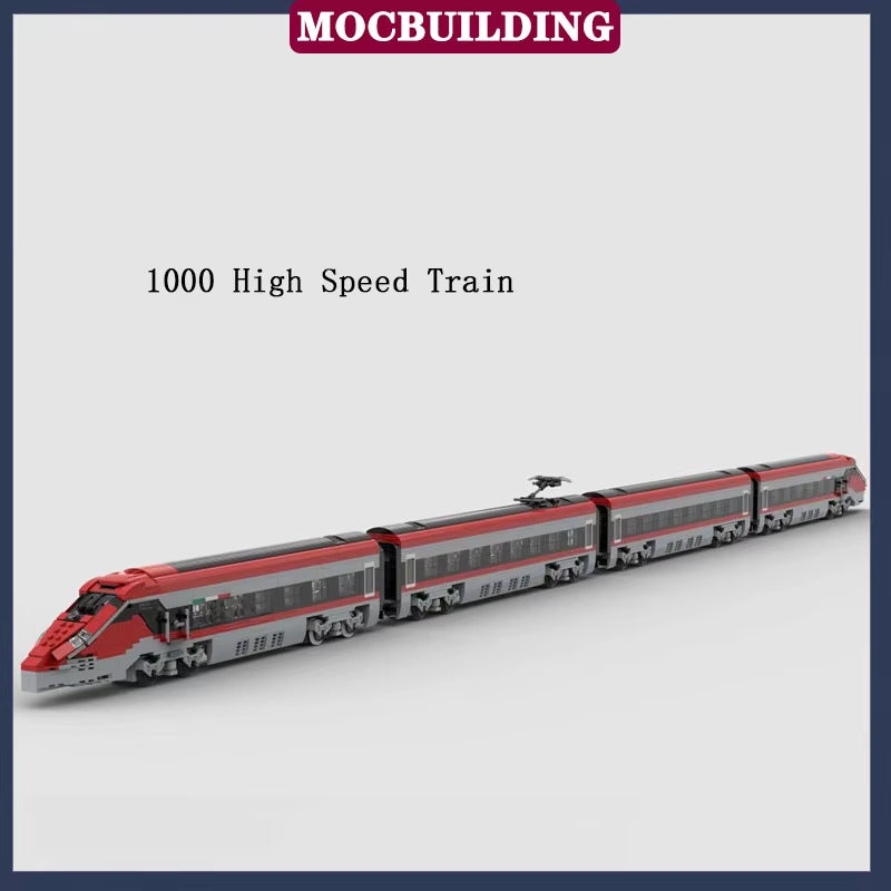 MOC Modern City Railway Station Model Building Block Assembly Street View Building Collection Series Toy Gift Set
