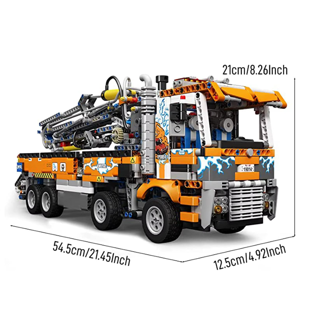 Mould King 19014 Technical Car Toys the MOC-89879 Pneumatic Concrete Pump Truck Model Building Block Brick Kids Christmas Gifts