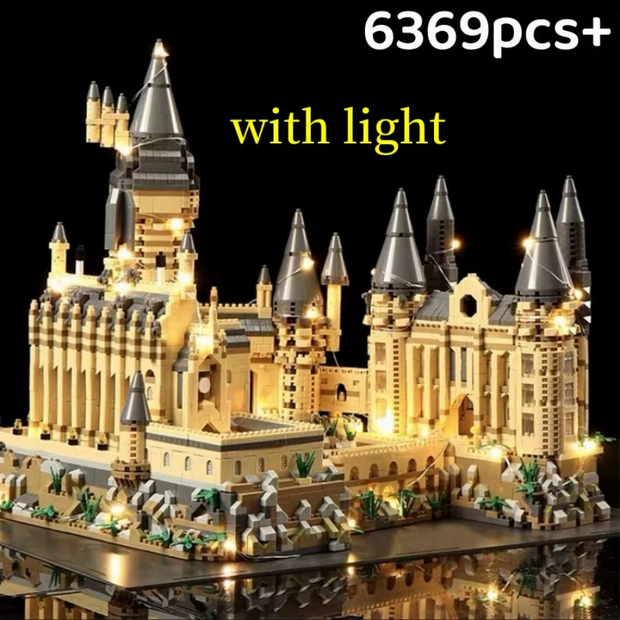 2025 MOC Magic Hogwarts Castle Micro Building Blocks Creative Architecture Scenery Model Kit Kids Christmas Birthday Gifts