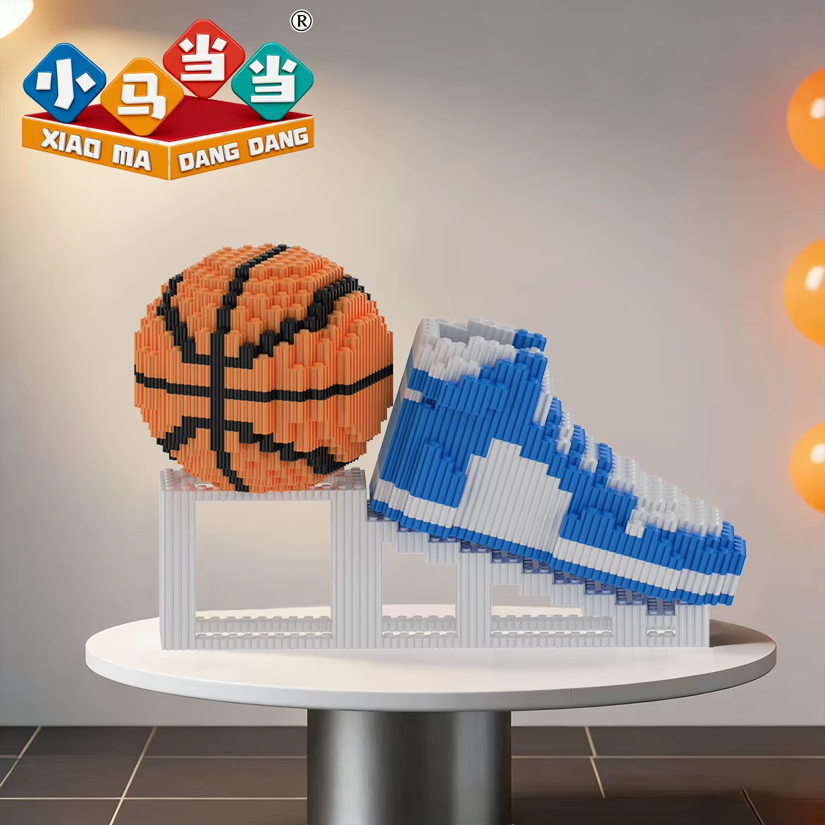 Sports DIY Building Blocks Basketball Sneakers Building Creative Blocks Fidget Toys Ideal Gift for Sports Fans Unique Room Decor