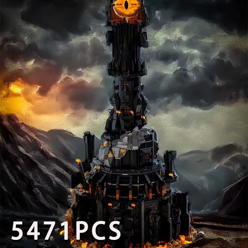 In Stock 2025 New 5471Pcs Creative 10333 Black Tower Dark Model Building Blocks Kit Bricks Toy for Boys Adult Birthday Gifts
