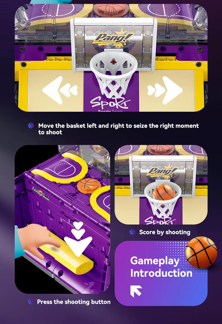 IN STOCK XZ009 Technical Fun Basketball Game Machine Building Blocks Bricks Assembling Model Toys for Boys Christmas Gift Sets