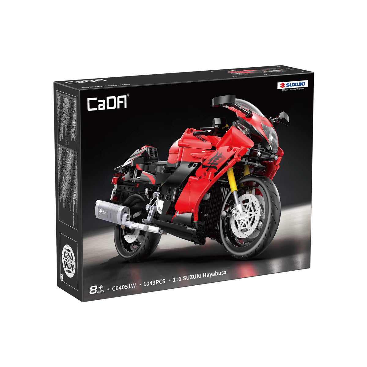 1043PCS  1:6 Scale Replica "Suzuki Hayabusa" 25Th Anniversary Commemorative Edition Building Block Set