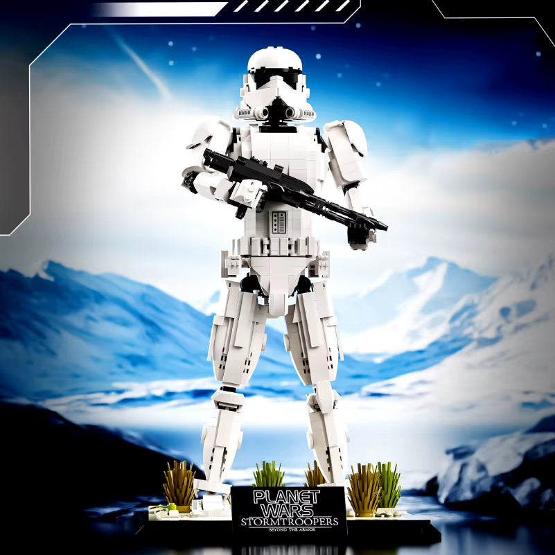 1713PCS Storm Mech Trooper Building Blocks Toys Model Assembly Small Particle Brick Sets Home Desktop Ornaments Kids Adult Gifts