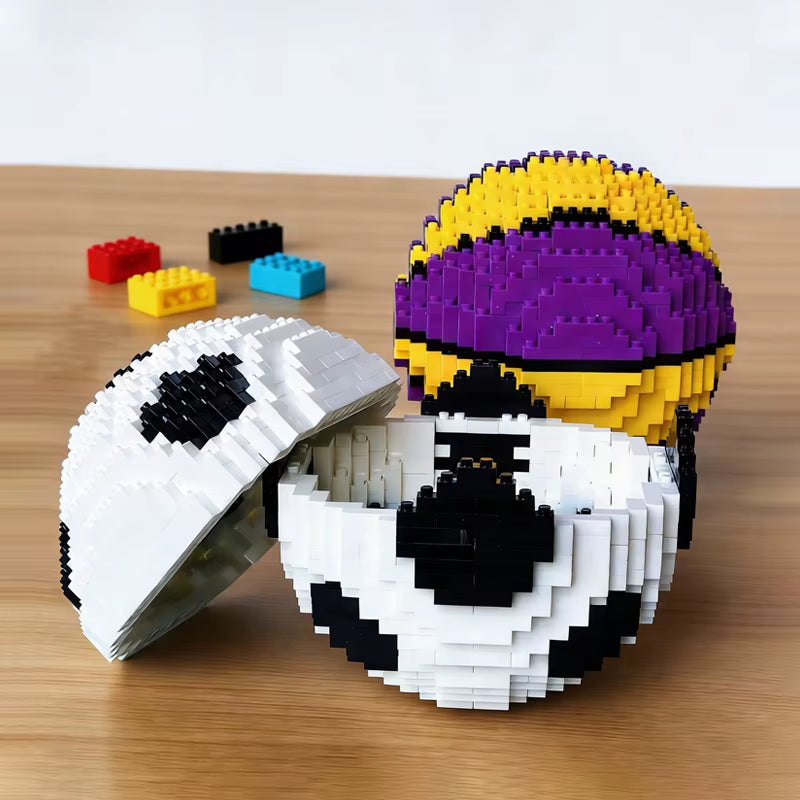 Micro Building Blocks 3D Basketball Football Puzzle Model Decor Ball with Hidden Creative Toy Mini Stacking Brick Kid Adult Gift