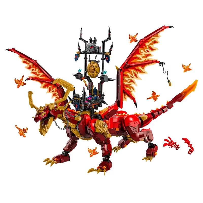 Compatible MOC Sets Ninja Series Building Blocks Source Dragon of Motion Kai Smith Children'S Toys Assembling Gift 71822