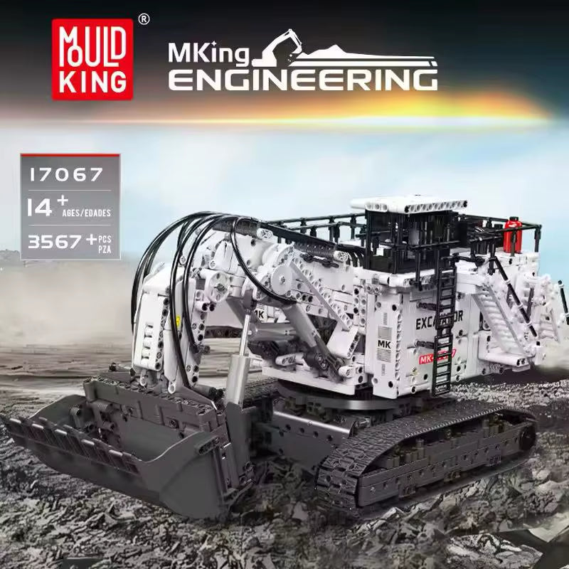 MOULD KING 17067 Technical Car Toys the APP&RC Motorized 6060 Crawler Excavator Building Block Assembly Truck Brick Kids Gifts