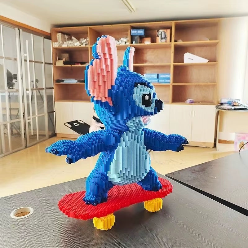Super Sized 58Cm Skateboard Stitch Block Toy Adult Puzzle Assembly Block Toy Birthday Gift Desktop Ornament Collection