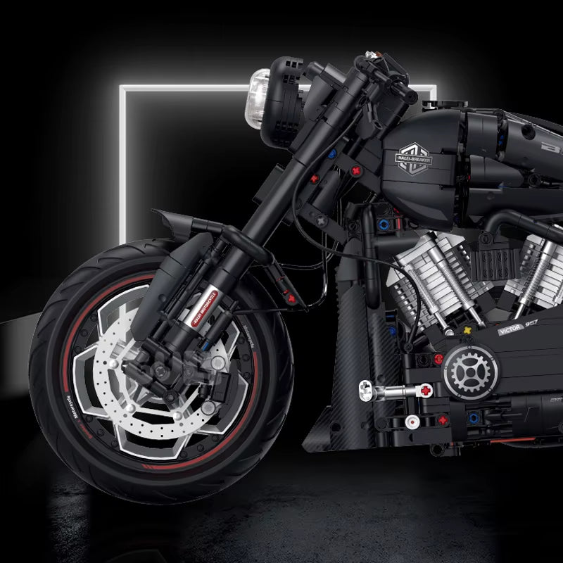 2000+Pcs Super Racing Dark Motorcycle Technical Blocks Motorbike Model MOC Bricks Sets Gifts for Boys Adult Kids DIY Toys 1:5