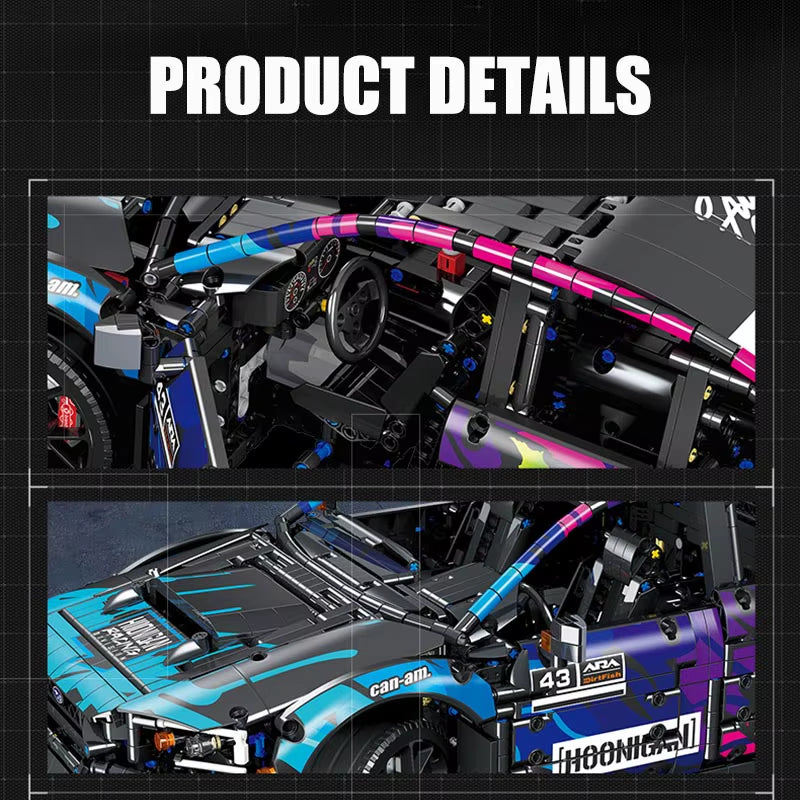 City Technical 2978Pcs Subaruced Racing Car Model Building Blocks Black Assembly Supercar DIY Bricks Toys for Children Gifts