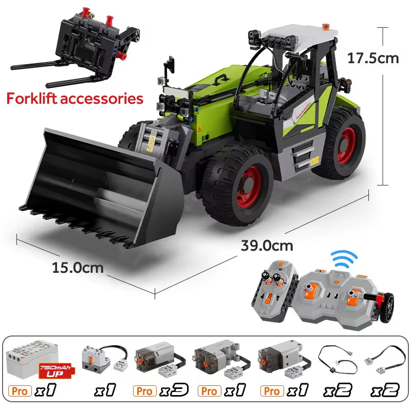 Cada 1469Pcs City Remote Control Engineering Vehicle DIY Model Building Blocks RC Truck Car Bricks Toys for Children