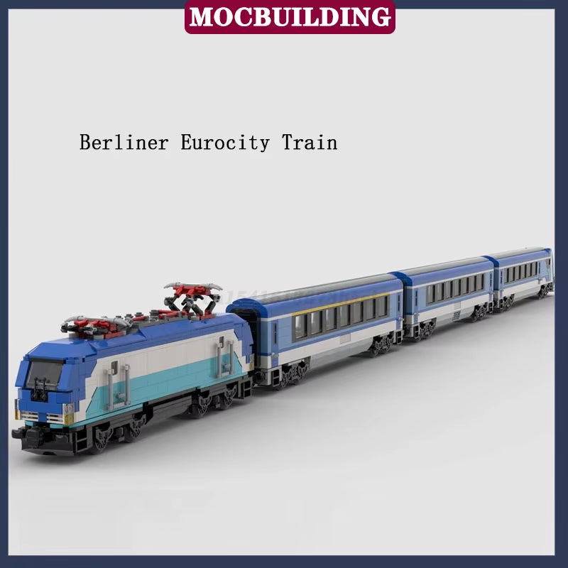 MOC Modern City Railway Station Model Building Block Assembly Street View Building Collection Series Toy Gift Set