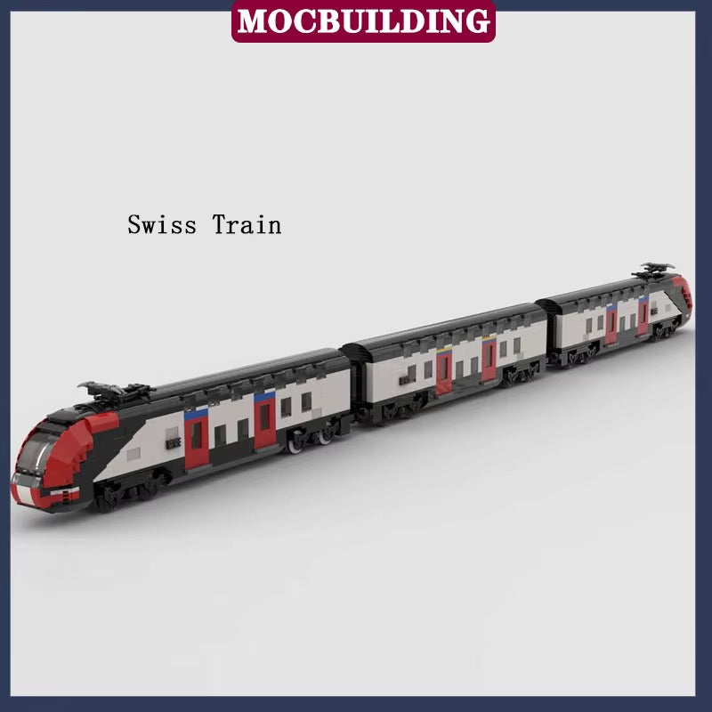 MOC Modern City Railway Station Model Building Block Assembly Street View Building Collection Series Toy Gift Set