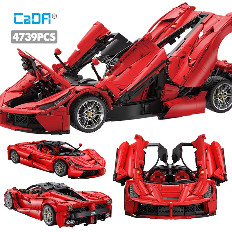 4739PCS Technical City Racing Car Hypercar Model Building Blocks Sportscar Vehicle Bricks Toys Children Kids Gifts